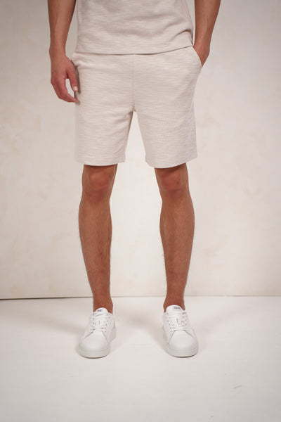 Capo Jersey Slub Shorts - Stone Grey