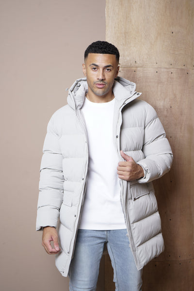 Capo Mid-Length Puffer Coat - Stone
